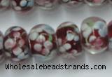 CLG767 14.5 inches 8*12mm rondelle lampwork glass beads wholesale