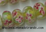 CLG770 14.5 inches 8*12mm rondelle lampwork glass beads wholesale