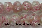 CLG771 14.5 inches 8*12mm rondelle lampwork glass beads wholesale