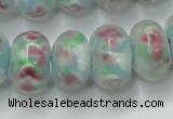 CLG773 14.5 inches 8*12mm rondelle lampwork glass beads wholesale