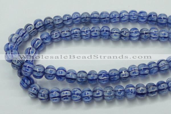 CLG775 14 inches 8*12mm rondelle lampwork glass beads wholesale