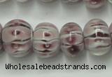 CLG777 14 inches 8*12mm rondelle lampwork glass beads wholesale