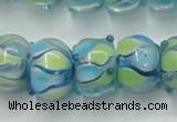 CLG779 14 inches 8*12mm rondelle lampwork glass beads wholesale