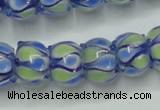 CLG781 14 inches 8*12mm rondelle lampwork glass beads wholesale