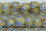 CLG784 14 inches 8*12mm rondelle lampwork glass beads wholesale