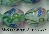 CLG826 15.5 inches 14*18mm pear lampwork glass beads wholesale