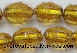 CLG882 2PCS 16 inches 12*18mm oval lampwork glass beads wholesale