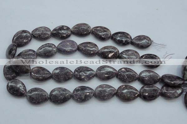 CLI06 15.5 inches 18*25mm teardrop natural lilac jasper beads wholesale