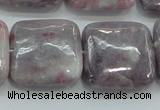 CLI63 15.5 inches 25*25mm square natural lilac jasper beads wholesale