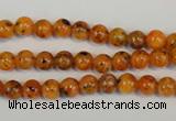 CLJ211 15.5 inches 6mm round dyed sesame jasper beads wholesale