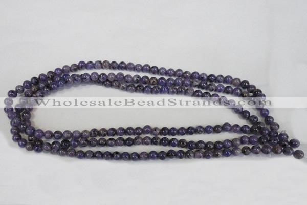 CLJ213 15.5 inches 6mm round dyed sesame jasper beads wholesale