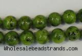 CLJ230 15.5 inches 10mm round dyed sesame jasper beads wholesale