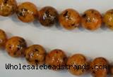 CLJ231 15.5 inches 10mm round dyed sesame jasper beads wholesale