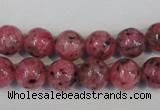 CLJ232 15.5 inches 10mm round dyed sesame jasper beads wholesale