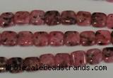 CLJ253 15.5 inches 8*8mm square dyed sesame jasper beads wholesale