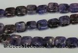 CLJ254 15.5 inches 8*8mm square dyed sesame jasper beads wholesale