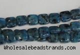 CLJ256 15.5 inches 8*8mm square dyed sesame jasper beads wholesale