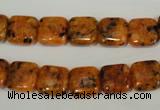 CLJ261 15.5 inches 10*10mm square dyed sesame jasper beads wholesale