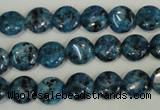 CLJ310 15.5 inches 10mm flat round dyed sesame jasper beads wholesale