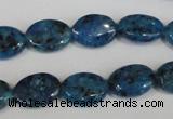 CLJ320 15.5 inches 10*14mm oval dyed sesame jasper beads wholesale