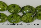 CLJ321 15.5 inches 13*18mm oval dyed sesame jasper beads wholesale