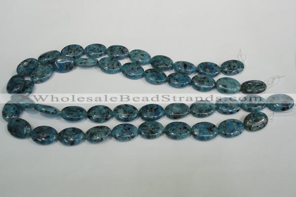 CLJ326 15.5 inches 13*18mm oval dyed sesame jasper beads wholesale