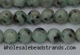 CLJ401 15.5 inches 6mm round sesame jasper beads wholesale