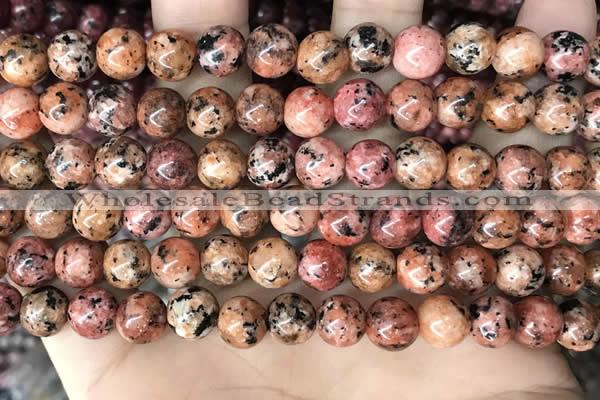 CLJ508 15.5 inches 4mm,6mm,8mm,10mm & 12mm round sesame jasper beads