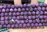 CLJ589 15 inches 8mm round matte sesame jasper beads