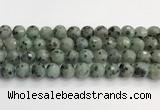 CLJ643 15.5 inches 12mm faceted round sesame jasper beads wholesale