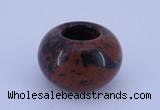 CLO07 19*30mm rondelle loose mahogany obsidian gemstone beads wholesale