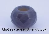 CLO10 19*30mm faceted rondelle loose grey agate gemstone beads wholesale