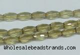 CLQ09 15.5 inches 8*16mm faceted rice natural lemon quartz beads