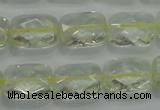 CLQ101 15 inches 13*18mm faceted rectangle natural lemon quartz beads