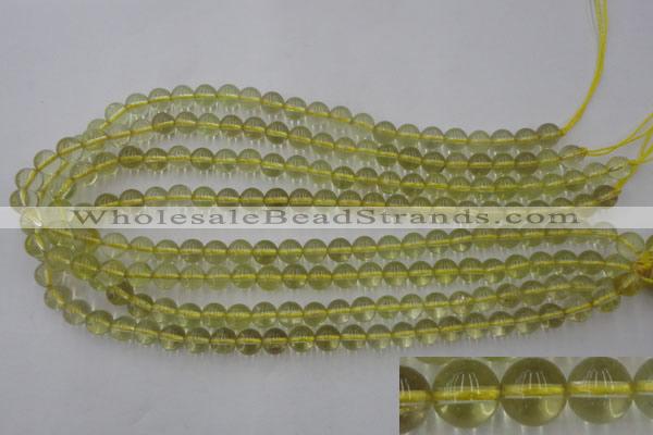 CLQ152 15.5 inches 8mm round natural lemon quartz beads wholesale