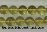 CLQ154 15.5 inches 12mm round natural lemon quartz beads wholesale