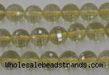 CLQ163 15.5 inches 10mm faceted round natural lemon quartz beads