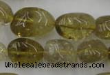 CLQ170 15.5 inches 12*16mm – 14*22mm nuggets natural lemon quartz beads