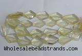 CLQ265 15.5 inches 20*25mm - 30*35mm faceted freeform lemon quartz beads