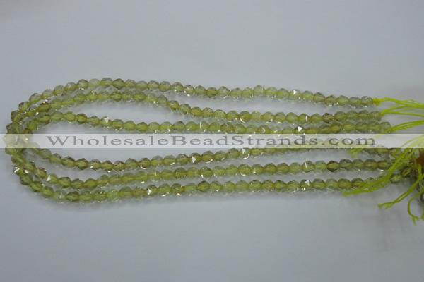 CLQ301 15.5 inches 6mm faceted nuggets lemon quartz beads