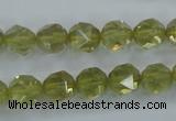 CLQ303 15.5 inches 10mm faceted nuggets lemon quartz beads