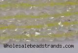 CLQ311 15.5 inches 6mm faceted nuggets lemon quartz beads