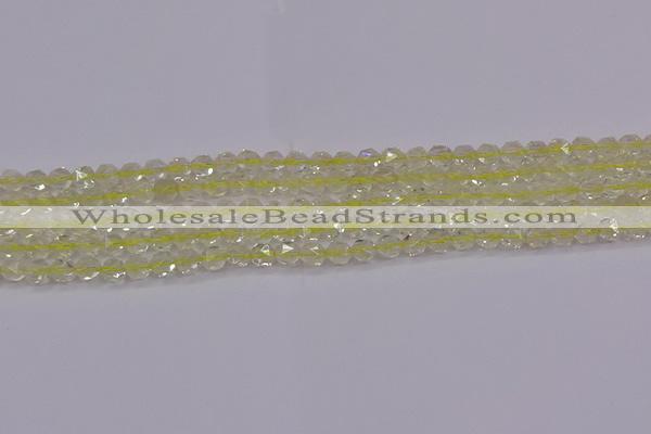 CLQ311 15.5 inches 6mm faceted nuggets lemon quartz beads