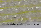 CLQ312 15.5 inches 8mm faceted nuggets lemon quartz beads