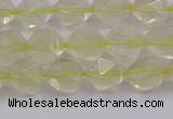 CLQ313 15.5 inches 10mm faceted nuggets lemon quartz beads