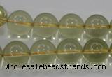 CLQ54 15.5 inches 14mm round natural lemon quartz beads wholesale