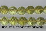 CLQ56 15.5 inches 8mm faceted round natural lemon quartz beads