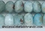 CLR103 15.5 inches 5*8mm faceted rondelle larimar gemstone beads