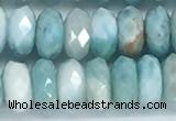 CLR112 15.5 inches 4*7mm faceted rondelle natural larimar beads