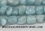 CLR134 15.5 inches 3*4mm - 4*6mm chips natural larimar gemstone beads